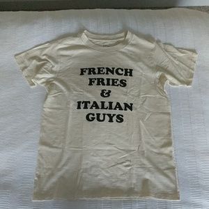 J. Crew Tops - J Crew | French Fries & Italian Guys Tee J. Crew Tops - J Crew | French Fries & Italian Guys Tee